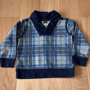 Tea Collection Plaid Sweatshirt Sz 18-24M